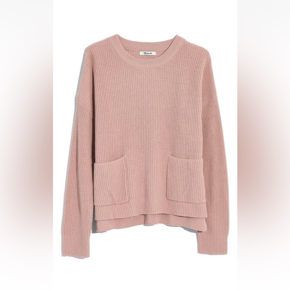Nwt Madewell Patch Pocket Pullover Knit Sweater S… - image 1